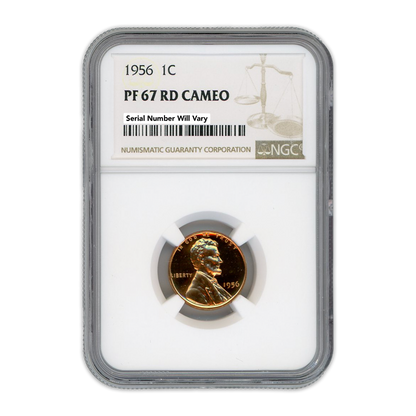 1956 1C PF67 RD CAMEO