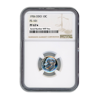 1956 Roosevelt Dime - DDO FS-101 NGC PF67 Star