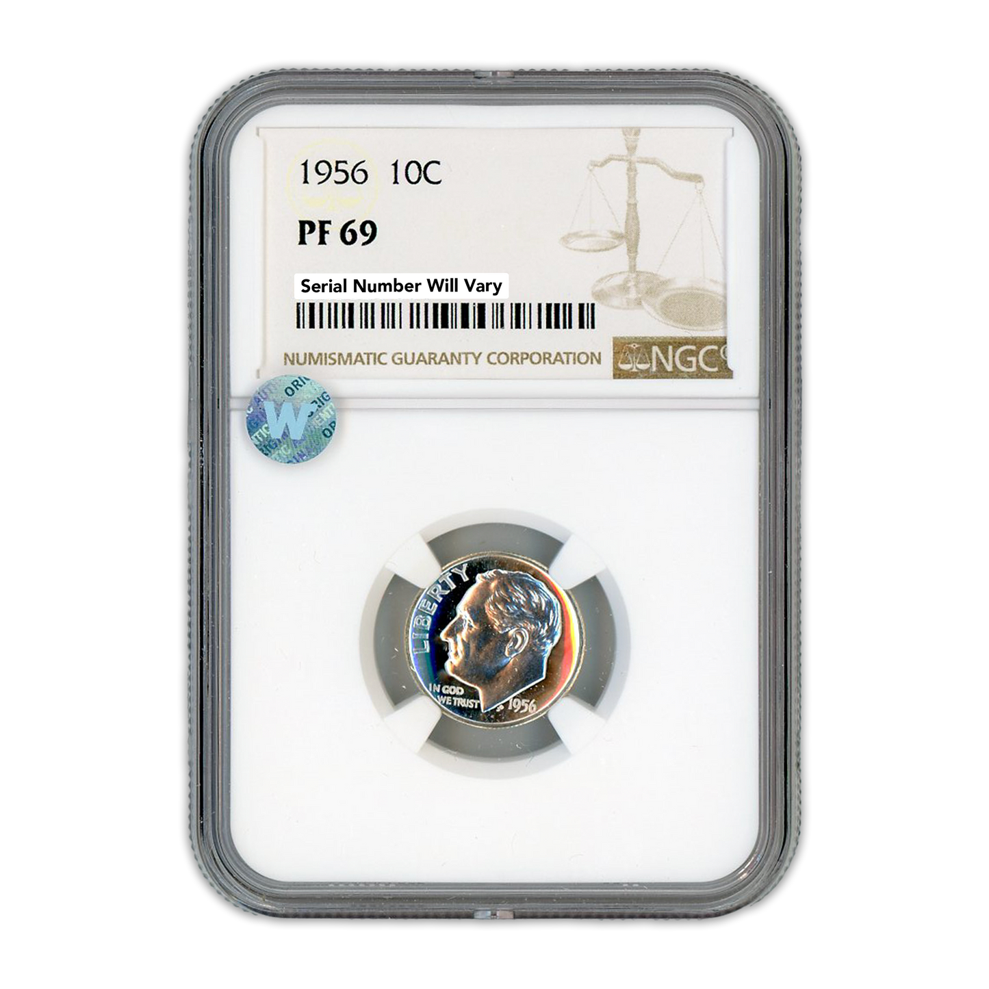 1956 Roosevelt Dime - NGC PF69 Sight White