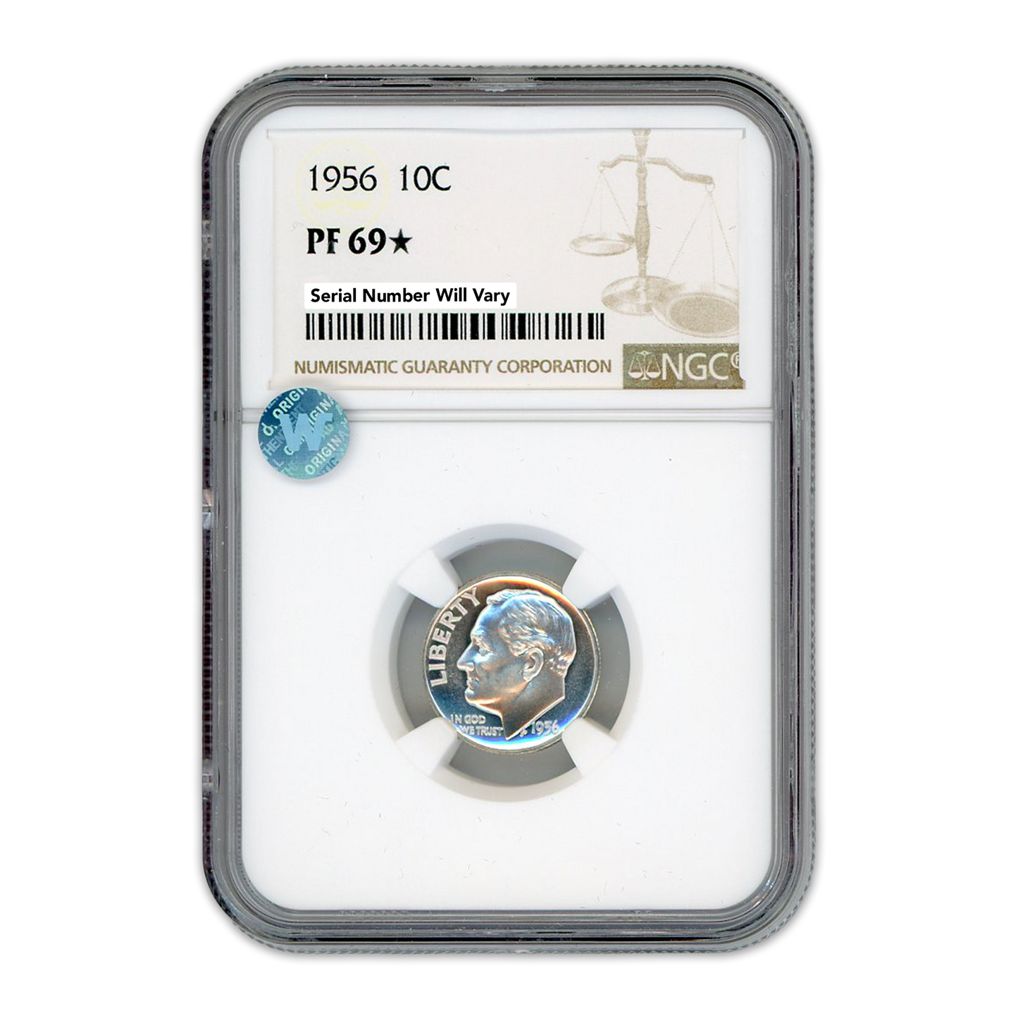 1956 Roosevelt Dime - NGC PF69 Star Sight White