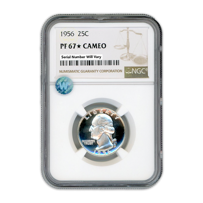 1956 Washington Quarter - NGC PF67 Star Sight White Cameo