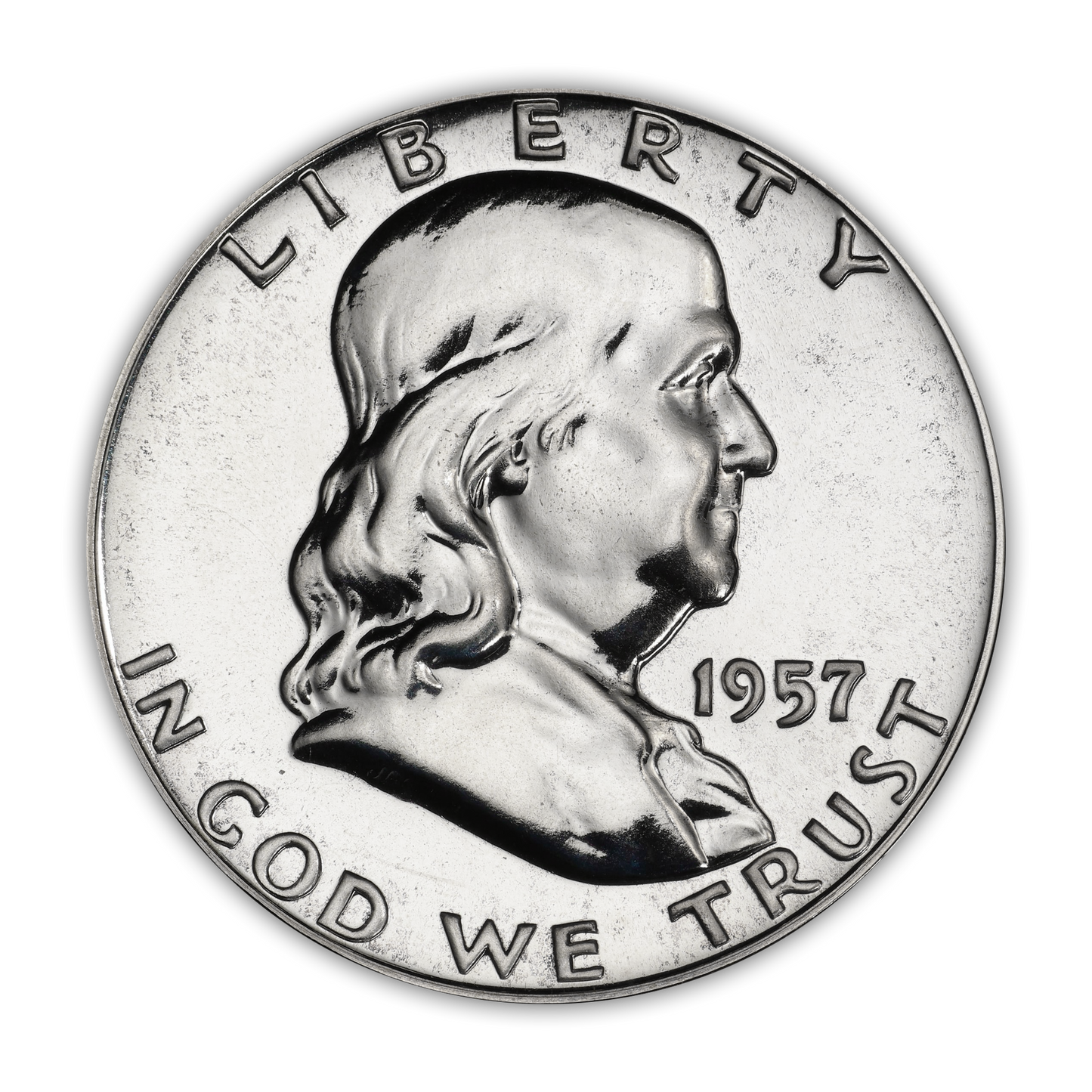 1957 Franklin 90% Silver Half Dollar Philadelphia - Proof