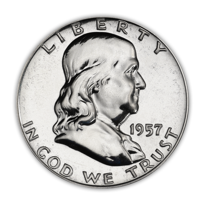 1957 Franklin 90% Silver Half Dollar Philadelphia - Proof