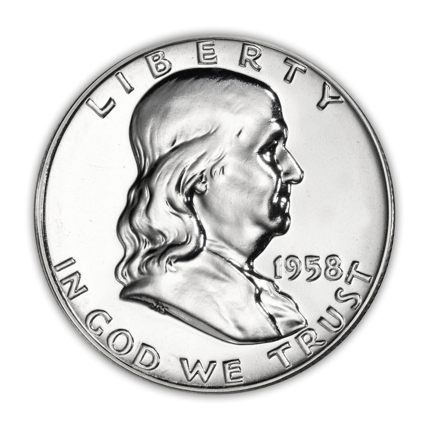1958 Franklin 90% Silver Half Dollar Philadelphia - Proof