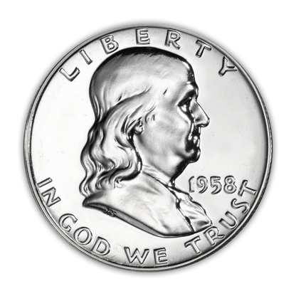 1958 Franklin 90% Silver Half Dollar Philadelphia - Proof