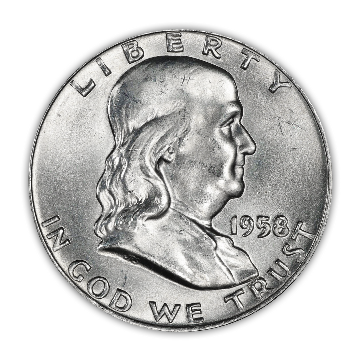1958 Franklin 90% Silver Half Dollar Denver - Uncirculated