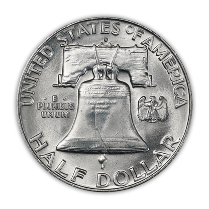 1958 Franklin 90% Silver Half Dollar Denver - Uncirculated
