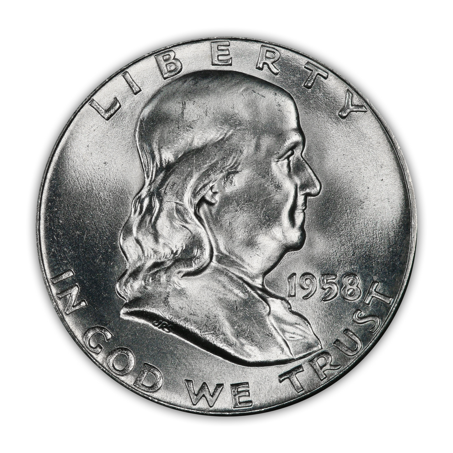 1958 Franklin 90% Silver Half Dollar Philadelphia - Uncirculated