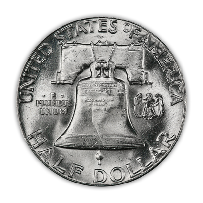 1958 Franklin 90% Silver Half Dollar Philadelphia - Uncirculated