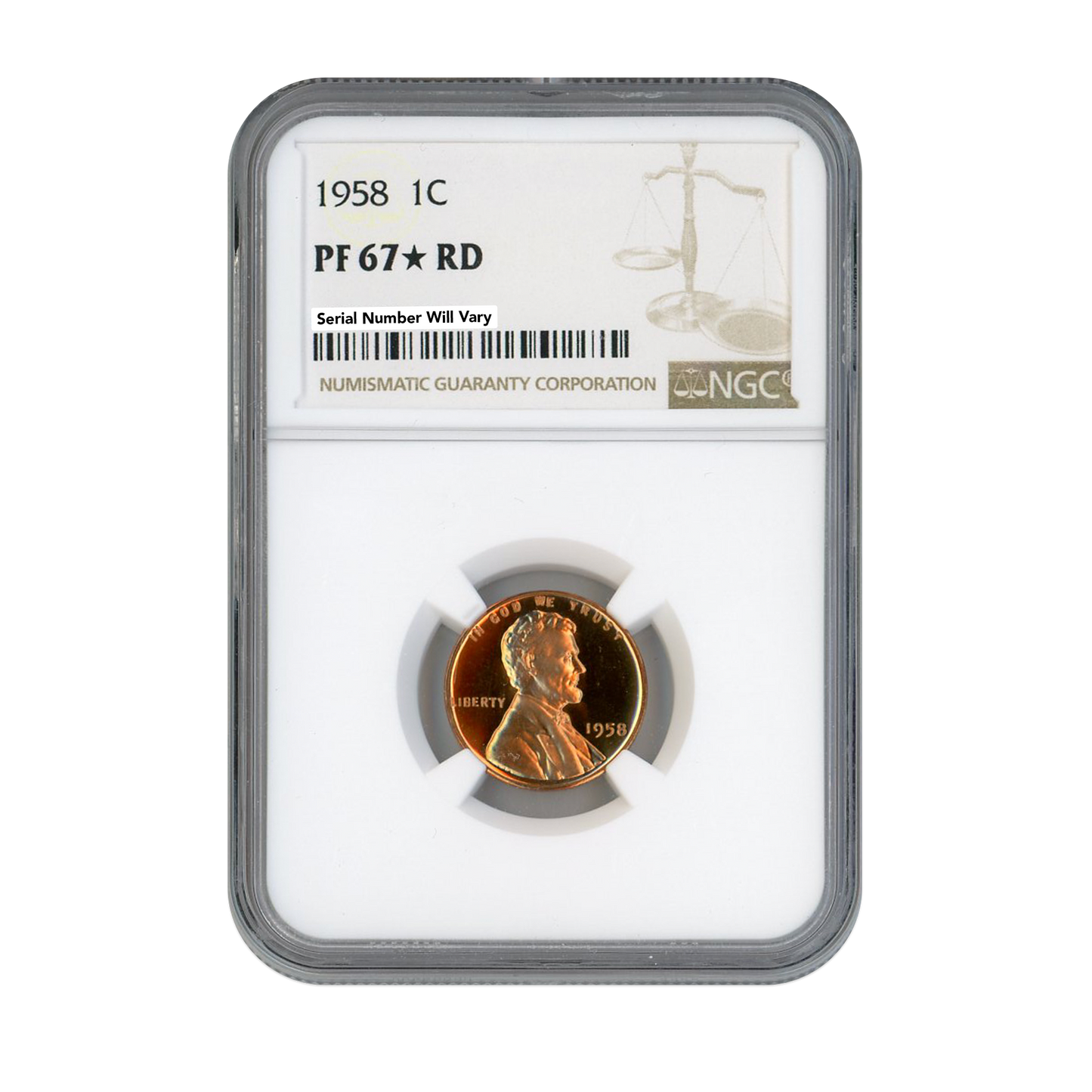 1958 Lincoln Cent - NGC PF67 Star RD