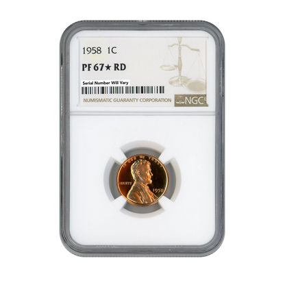 1958 Lincoln Cent - NGC PF67 Star RD
