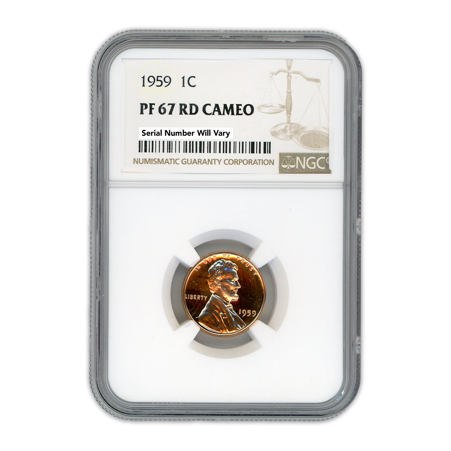 1959 Lincoln Cent - Small Date - NGC PF67 RD Cameo.