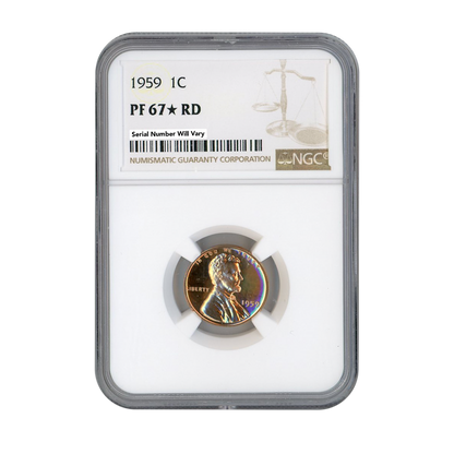 1959 Lincoln Cent - NGC PF67 Star RD