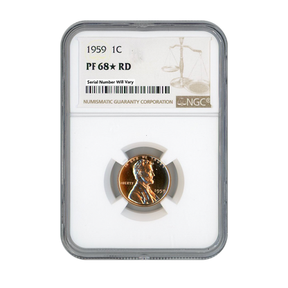 1959 Lincoln Cent - NGC PF68 Star RD
