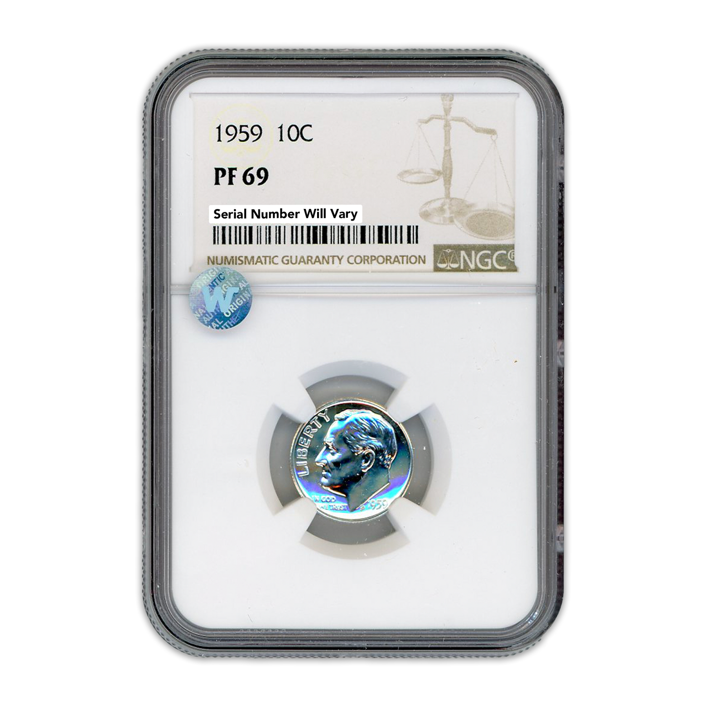 1959 Roosevelt Dime - NGC PF69 Sight White