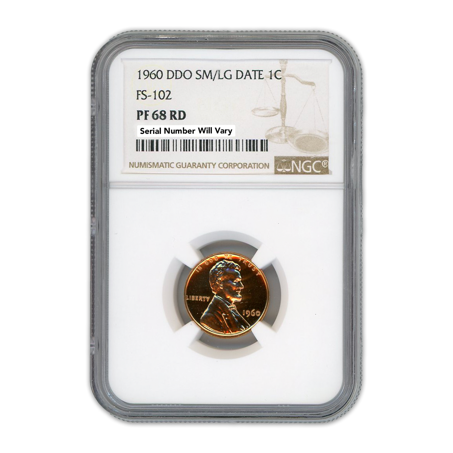 1960 DDO Small/Large Date - FS-102 NGC PF68 RD