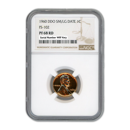 1960 DDO Small/Large Date - FS-102 NGC PF68 RD