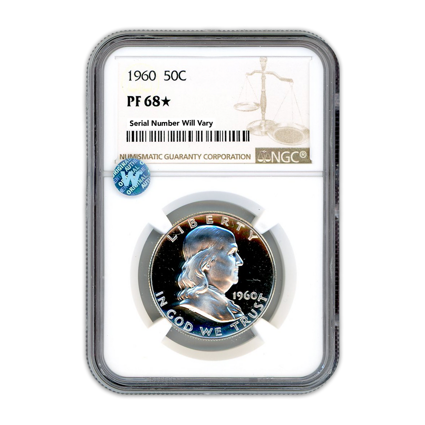 1960 Franklin Silver Half Dollar -  NGC PF68 Star Sight White