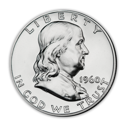 1960 Franklin 90% Silver Half Dollar Philadelphia - Proof