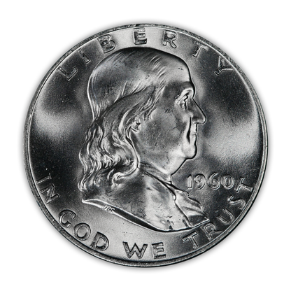 1960 Franklin 90% Silver Half Dollar Denver - Uncirculated