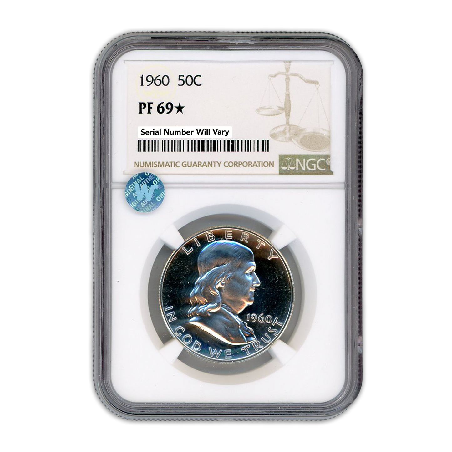 1960 Franklin Silver Half Dollar  -  NGC PF69 Star Sight White