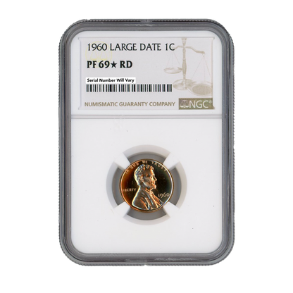1960 Lincoln Cent - Large Date NGC PF69 Star RD