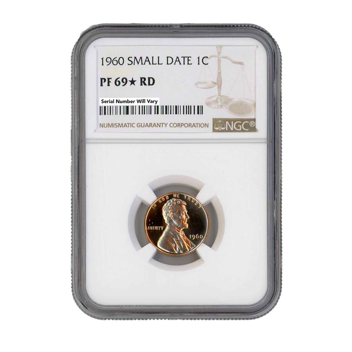 1960 Lincoln Cent - Small Date NGC PF69 Star RD