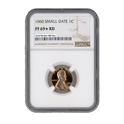 1960 Lincoln Cent - Small Date NGC PF69 Star RD