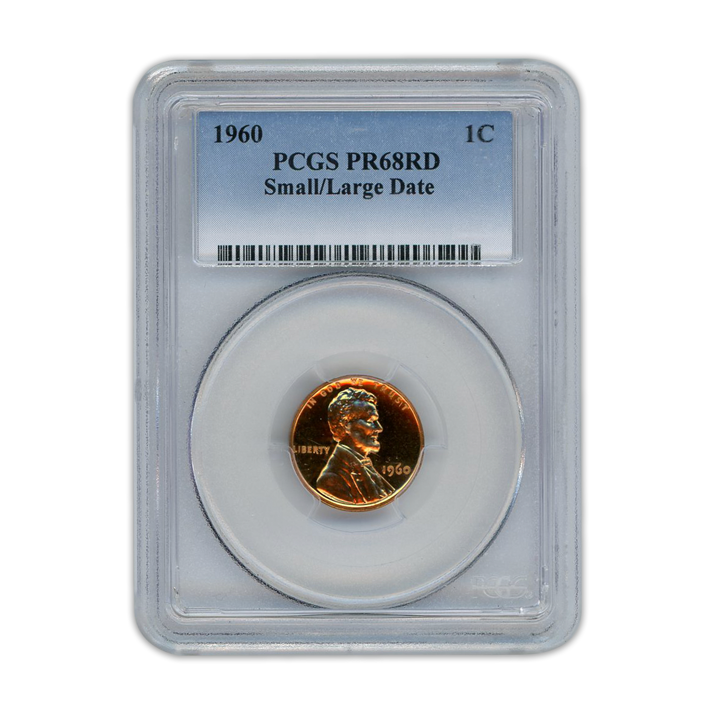 1960 Lincoln Cent - Small/Large Date PCGS PF68 RD
