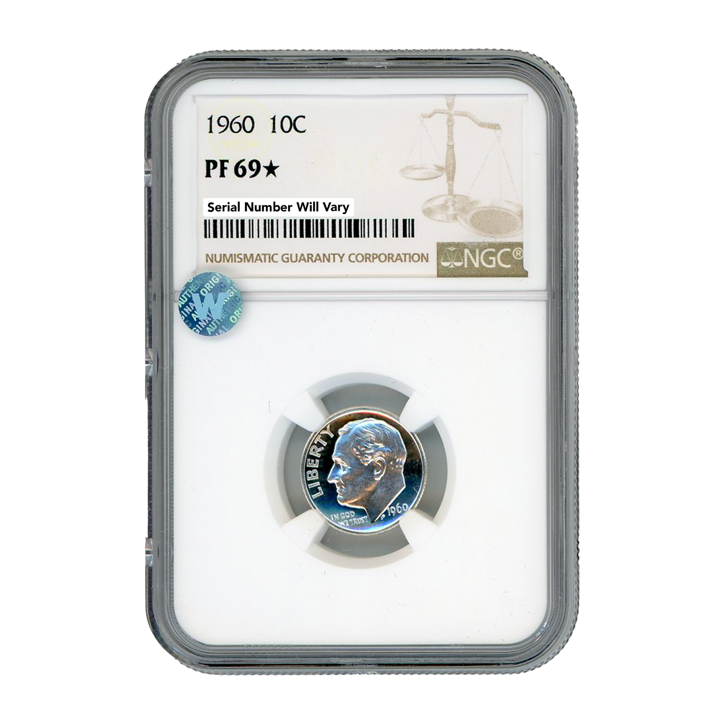 1960 Roosevelt Dime - NGC PF69 Rare Sight White