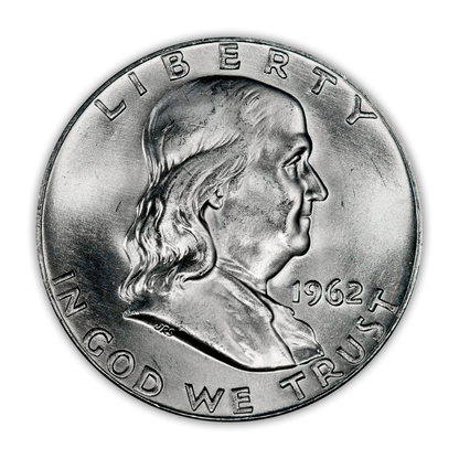 1962 Franklin 90% Silver Half Dollar Denver - Uncirculated