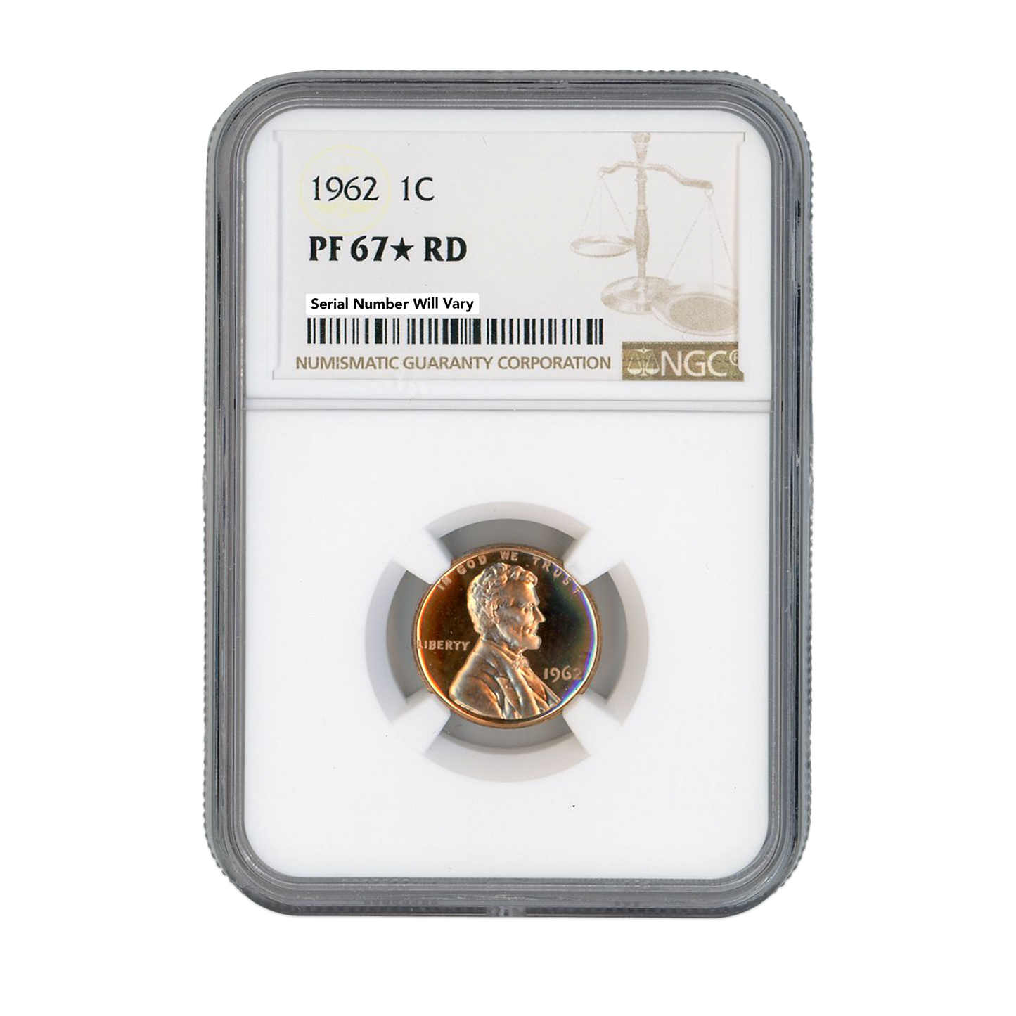 1962 Lincoln Cent - NGC PF67 Star RD