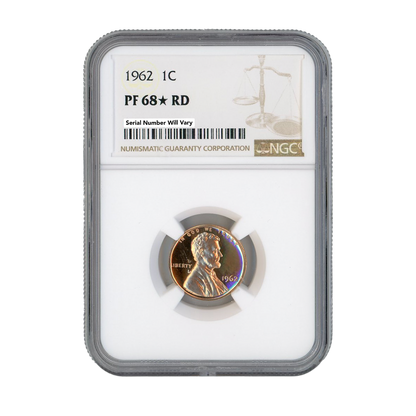 1962 Lincoln Cent - NGC PF68 Star RD