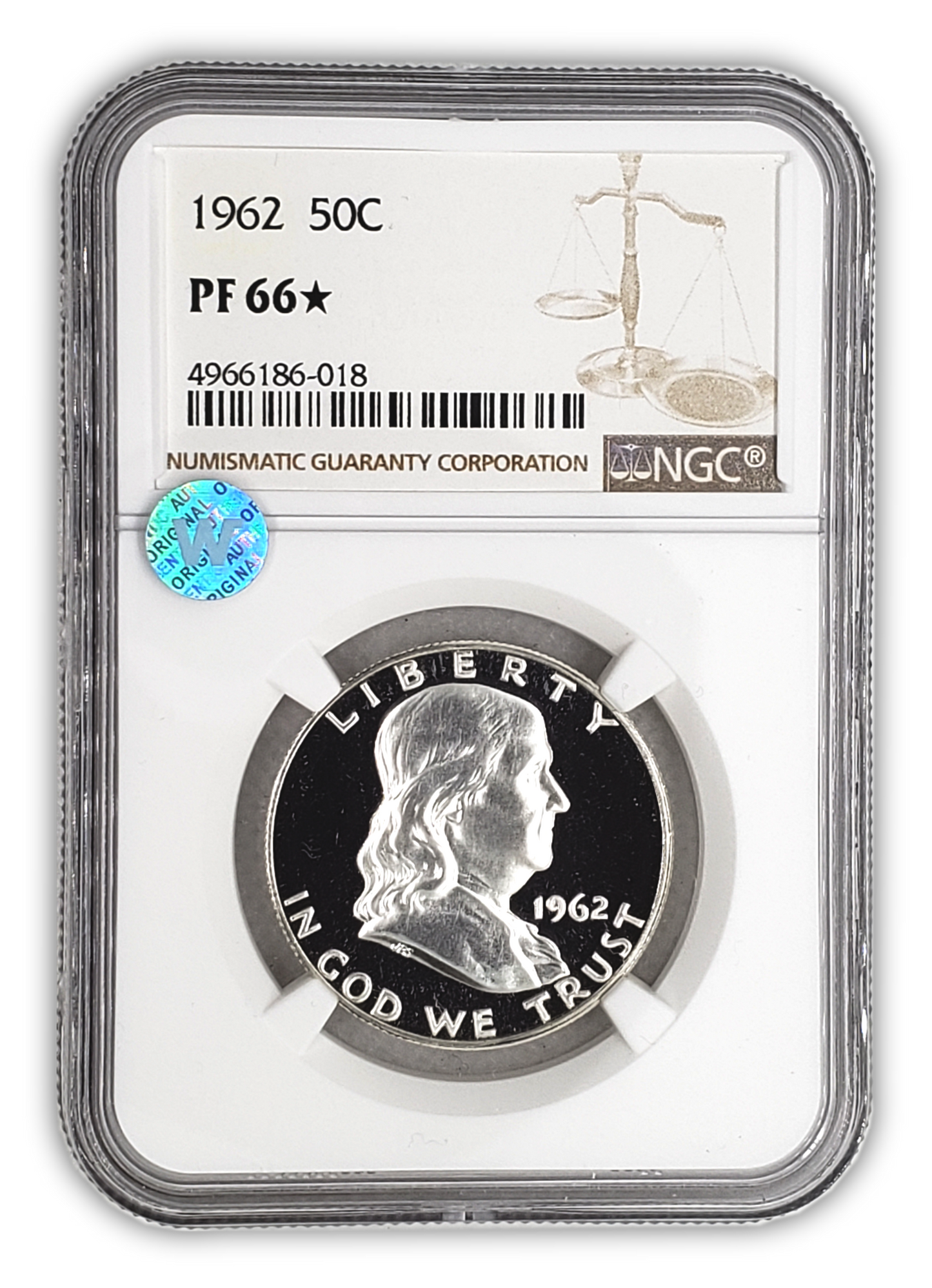 1962 Franklin Silver Half Dollar - NGC PF66 Star Sight White