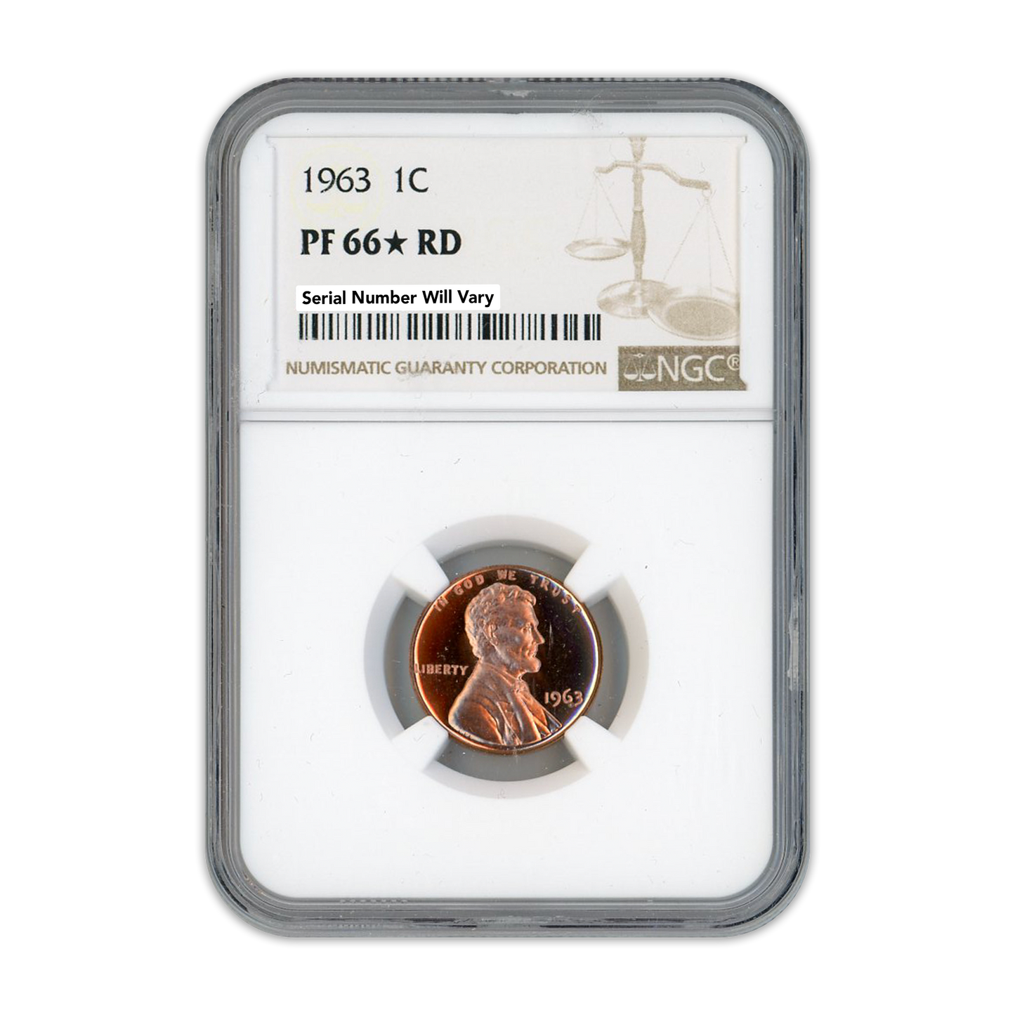 1963 Lincoln Cent - NGC PF66 Star RD