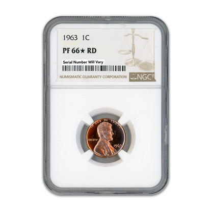 1963 Lincoln Cent - NGC PF66 Star RD