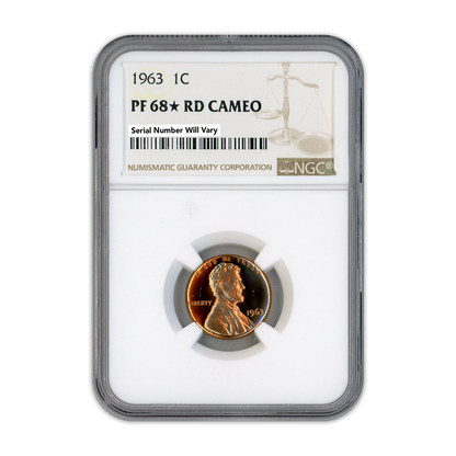 1963 Lincoln Cent - NGC PF68 Star RD Cameo