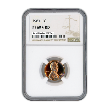 1963 Lincoln Cent - NGC PF69 Star RD