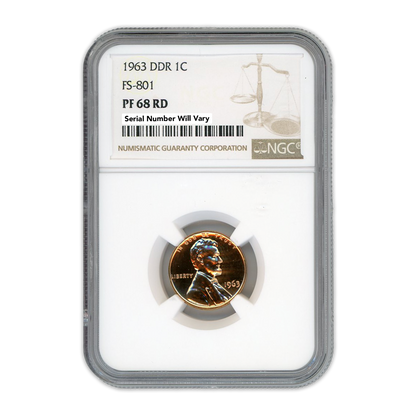 1963 Lincoln Cent DDR - FS-801 NGC PF68 RD