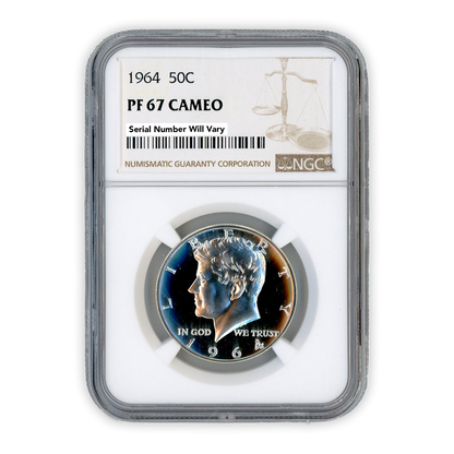 1964 Kennedy Half Dollar Philadelphia Cameo -  NGC PF67