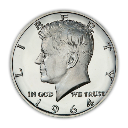 1964 US Proof Set - 5 Coins - Accented Hair Kennedy in Set
