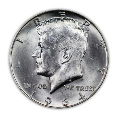 1964 Kennedy Silver Half Dollars - Uncirculated 2 pc P/D Set