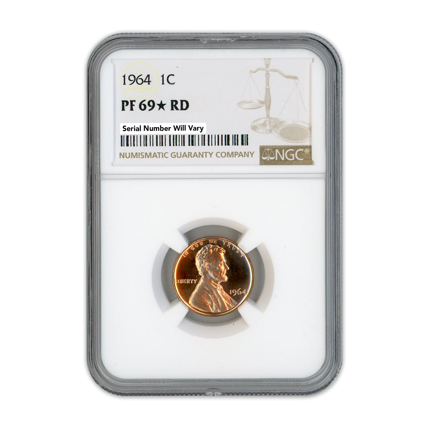 1964 Lincoln Cent - NGC PF69 Star RD