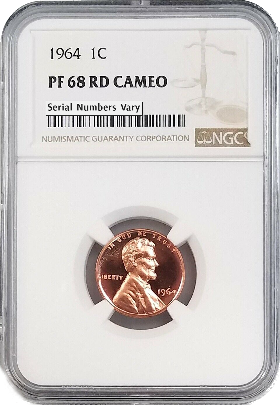 1964 Lincoln Cent Philadelphia - NGC PF68 RD