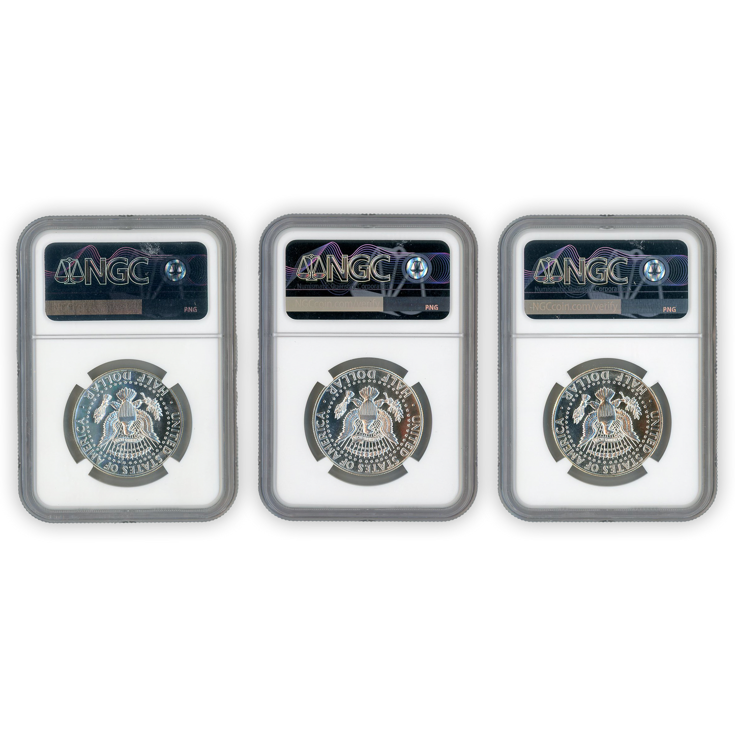1965-67 Kennedy Half Dollar - Special Mint Set - NGC MS67 Cameo 3 pc. Set