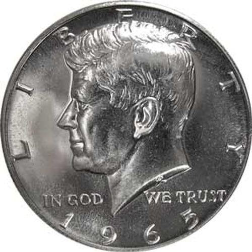 1965 Kennedy 40% Silver Half Dollar Roll of 20 - Uncirculated