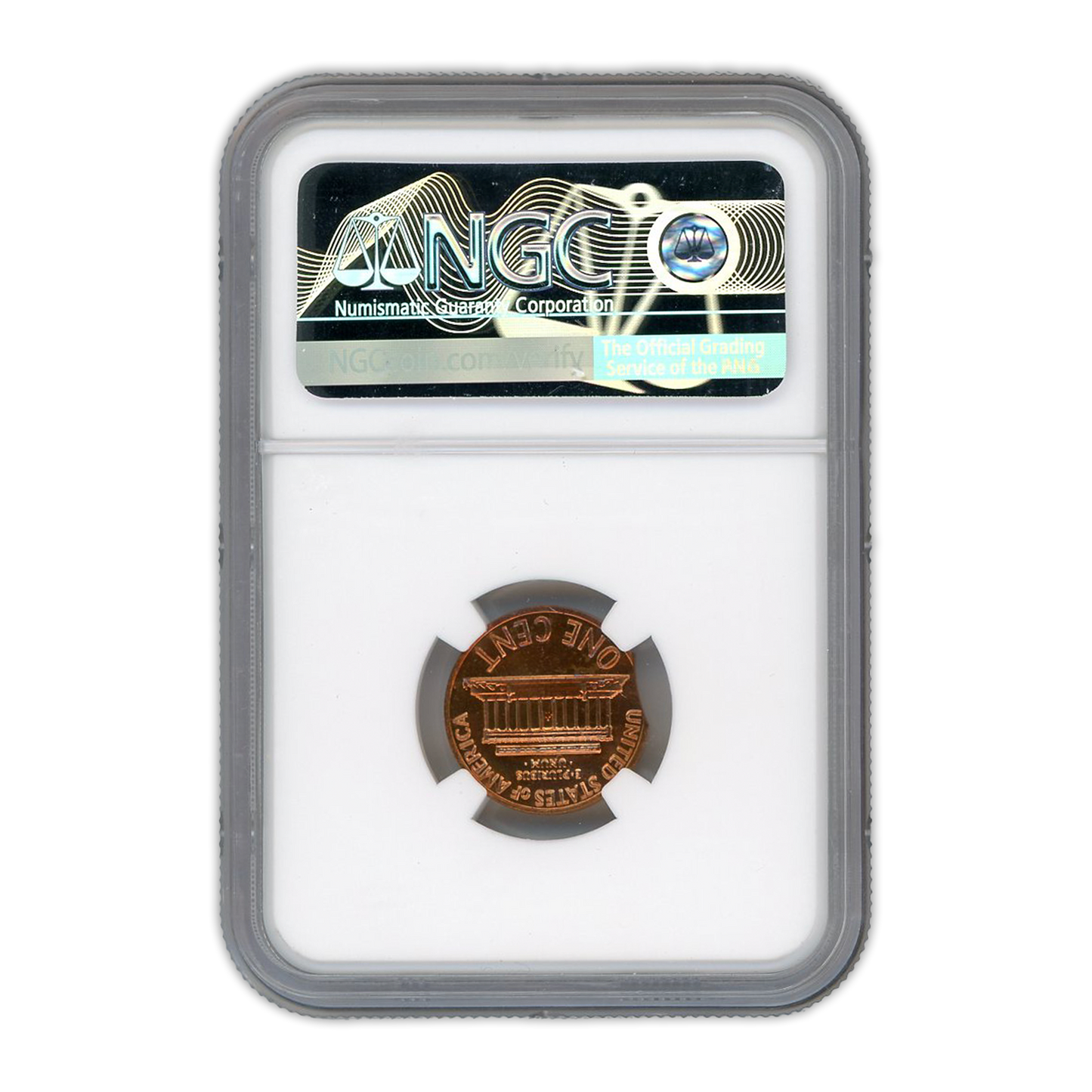 1969 S Lincoln Cent Curved Clip - Mint Error NGC PF62 RD Star