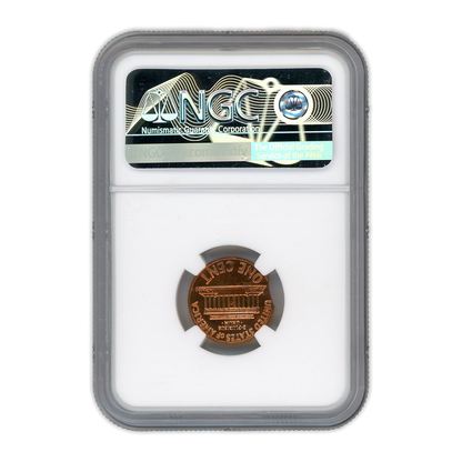 1969 S Lincoln Cent Curved Clip - Mint Error NGC PF62 RD Star