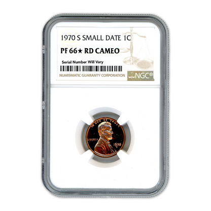 1970 Lincoln Cent - Small Date - NGC PF66 Star RD Cameo