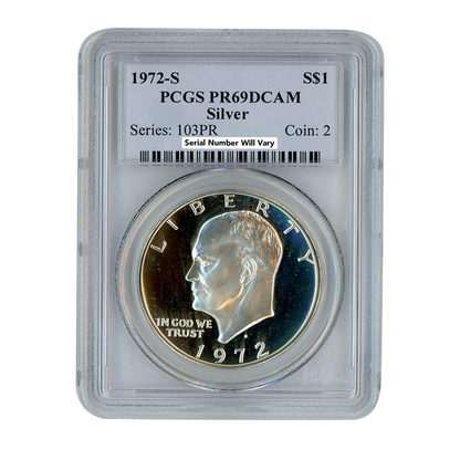 1972 S S$1 Eisenhower -  PCGS PR69 DCAM